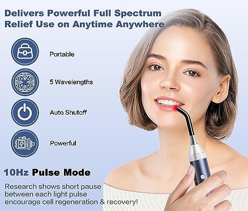 Infrared Red Light Device for Joints & Muscles, 460:630:660:850:900nm Cold Sore, Portable Near Infrared Wand for Face & Body Mouth Nose Effective 2 in 1 Modes - Image 4