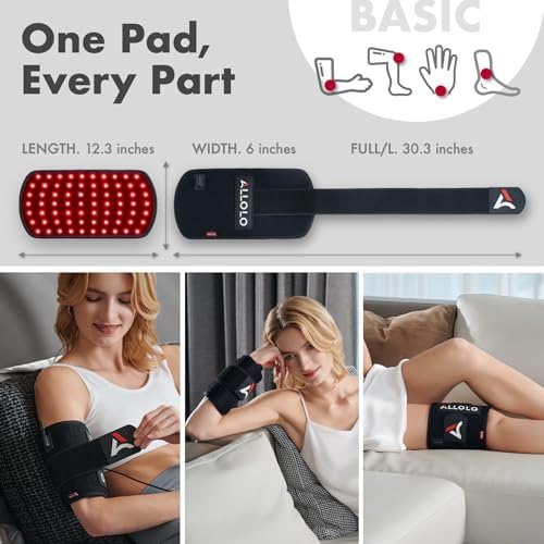 Red Light Therapy for Body, 3 in 1 LEDs Red Light Therapy Belt with Timer Remote Control, 660nm 850nm Infrared Light Therapy Pad for Body Waist Shoulder Knee, 12.3" x 6" Large Area - Image 5