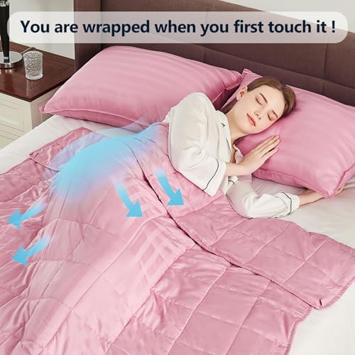 Weighted Blanket Queen/King Size (80"x87" 17lbs),Ultra Soft and Cozy Cooling Weighted Blanket for Adult,Heavy Blanket with Machine Washable Soft Blanket, Pink - Image 6