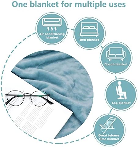 NANPIPER Fleece Blankets Super Soft Flannel Fuzzy Blanket for Bed Couch Luxury Cozy Plush Microfiber Blanket-Twin Size Light Blue - Image 6