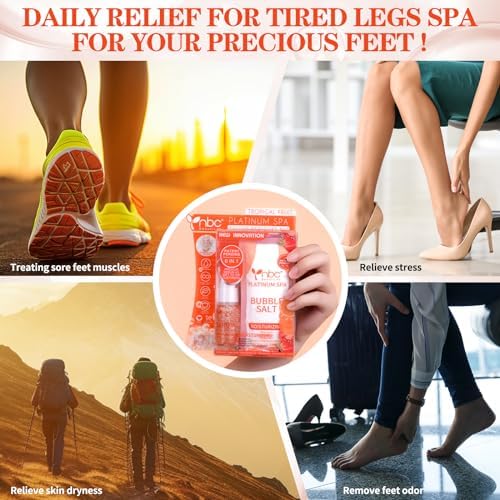 Pedicure Foot Soak Set - Upgraded 6 in 1 Foot Spa, Foot Bath Spa, Pedicure Kit, Foot Soak for Tired & Dry Cracked Feet, Athletes Feet, Bad Odor, Softens Calluses (Tropical fruit) - Image 6