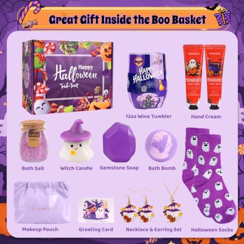 Boo Basket Stuffers for Women, 13 Pcs Halloween Gifts for Women - Image 2