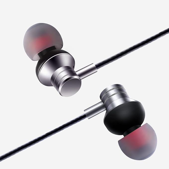 Empsun Wired Earbuds Headphones with Microphone Stereo Bass Earphones Noise Isolation in-Ear Headset Compatible with All Smartphones Tablets iPod IPad MP3 Player That with 3.5 mm Interface(Silver) - Image 5