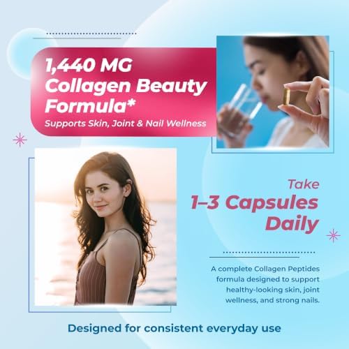 Sotalix Collagen Peptides 1,440 mg with Biotin, Keratin & HA, 150 Capsules - Image 2