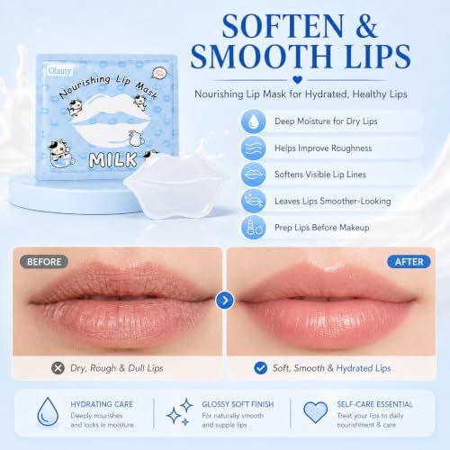 Milk Face Mask & Eye Mask & Lip Mask Skin Care Set for Kids Teens, 30 PCS - Image 5