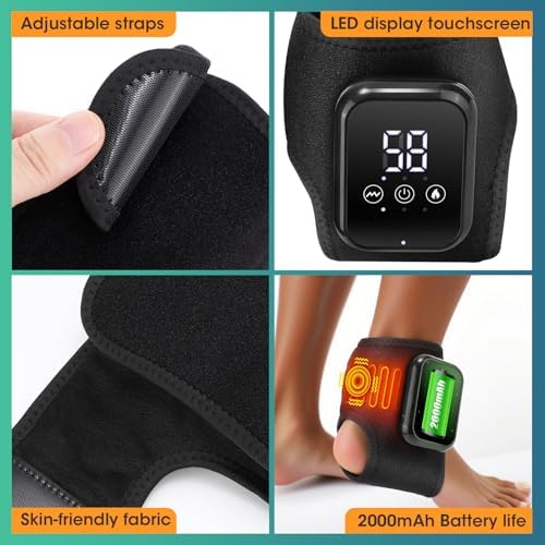 Foot Massager for Neuropathy, Rechargeable Ankle Heating Pad with Massage for Circulation, Foot and Ankle Massager for Pain Relief, Suitable for Reduce Fatigue and Plantar Fasciitis, Travel & Home Use - Image 6