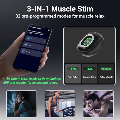 Comfytemp Wireless TENS Unit Muscle Stimulator with APP, FSA Eligible Smart Dual Host HSA TENS Machine for Pain Relief, EMS Device with 32 Modes, Pulse Muscle Massager for Back Shoulder Sciatica K6108 - Image 4