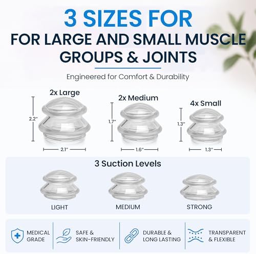 Silicone Cupping Set, Cupping Kit for Massage Therapy and Cellulite, 8 Cups - Image 5