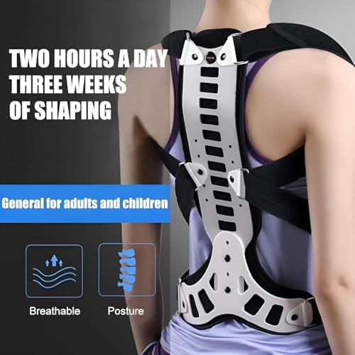 Adjustable Spine Posture Corrector for Back Support,2026 New Full Scoliosis Back Brace Posture Corrector for Kyphosis and Vertebral Compression Fracture Men and Women (Black, Small) - Image 2
