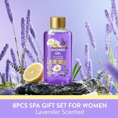 Spa Luxetique Gifts for Women Relaxing Lavender Gift for Womens 8pcs Spa Gift for Women Bath and Body Works Gift Set Birthday Gift for Womens Mom Grandma Wife - Image 3