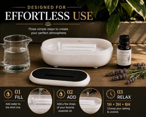 AquaAura Essential Oil Diffuser, 160ml Ultrasonic Aroma Diffuser with Color-Changing Mist, 7 LED Colors, Timer & Auto Shut-Off for Bedroom, Home & Office - Image 5