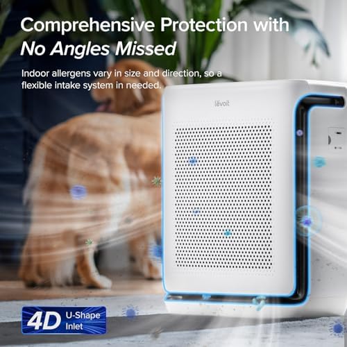 LEVOIT Air Purifiers for Home Large Room Up to 1875 Ft² with Washable Pre-Filter, AHAM VERIFIDE, Air Quality Monitor, HEPA Sleep Mode for Allergies, Pet Hair in Bedroom, Vital 200S-P, White - Image 3