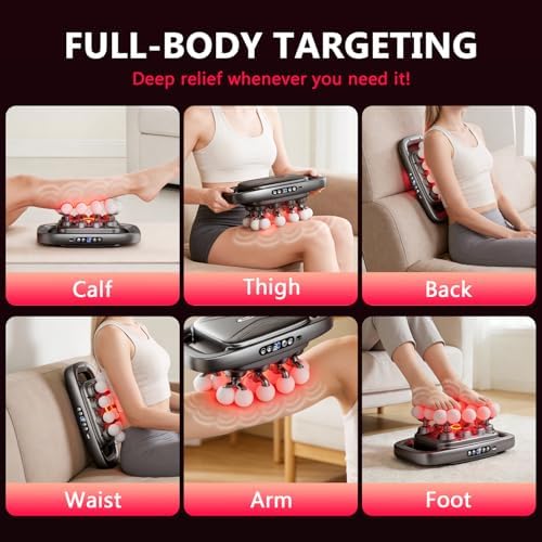 KOOTLEE 20-Head Deep Tissue Massage Gun, Quiet Percussion Back & Neck Massager with 3 Modes & 30 Intensity Levels, Handheld Muscle Massager for Shoulders, Legs, Waist & Full Body Pain Relief - Image 6