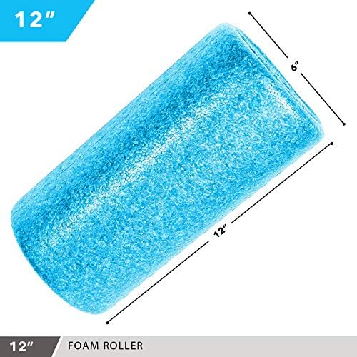 Day 1 Fitness High Density Muscle Foam Rollers - Sports Massage Rollers for Stretching, Physical Therapy, Deep Tissue, Myofascial Release - Ideal for Exercise and Pain Relief – Solid Blue, 12” - Image 3