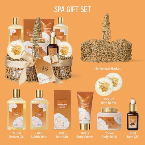 9Pcs Vanilla Spa Gifts for Mom, Birthday Gifts, Spa Gift Baskets for Women - Image 3