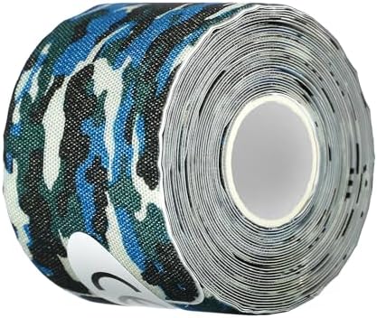 Heali Kinesiology Tape with Magnesium and Menthol, 20 Pcs Precut Strips, K Tape Roll, Knees, for Physical Therapy, Sports, Muscles and Joints, Water Resistant, White with Blue Camo - Image 3