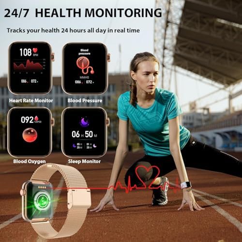 Smart Watch for Women 1.85" HD Fitness Step Tracker IP68 Waterproof - Image 3