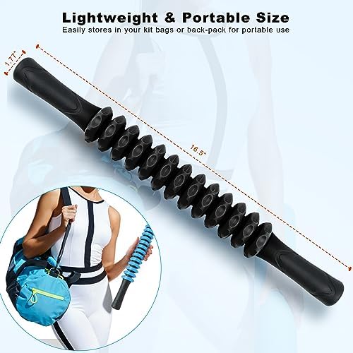 ZanLLW Muscle Roller Stick, Deep Tissue Massage Stick for Athletes, Therapy Muscle Stick for Runners, Lipo Stick for Relief Muscle Soreness, Fascia, Trigger Points, Help Calf, Leg, Back Recovery - Image 5