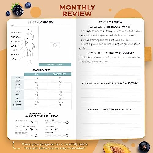 Clever Fox Wellness Planner & Food Journal Small Amber Yellow - Image 6