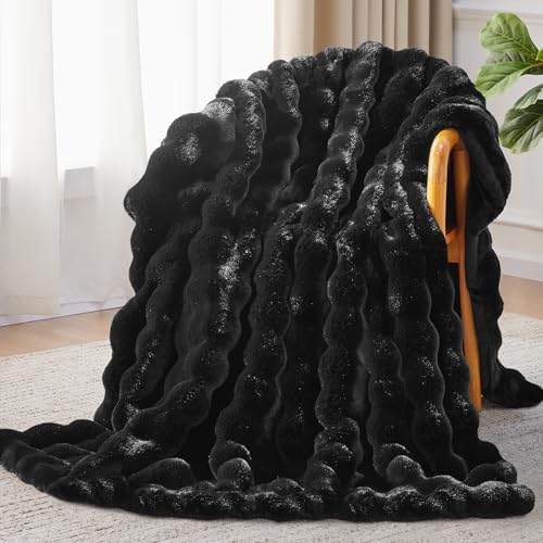 Anysay Faux Fur Throw Blanket, 1000GSM Fluffy Soft Bubble Blanket 80''*90'' by Unknown