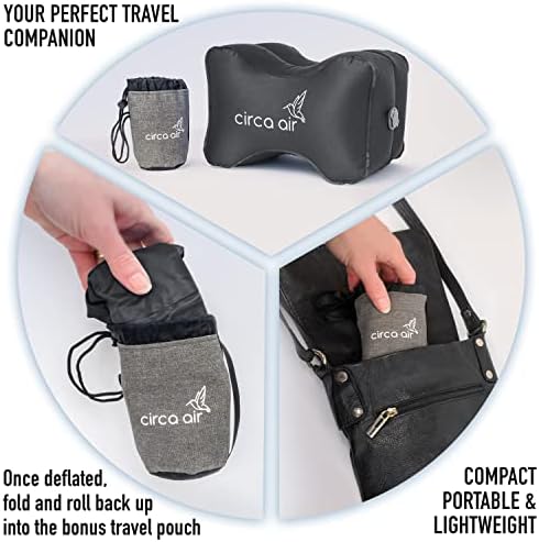 Circa Air Inflatable Knee Pillow for Side Sleepers, Travel Knee Pillow Between Legs for Sleeping, Orthopedic Sciatica Pain Relief Pillow, Leg Pillow for Hip Joints and Thigh Sleep Support - Image 4