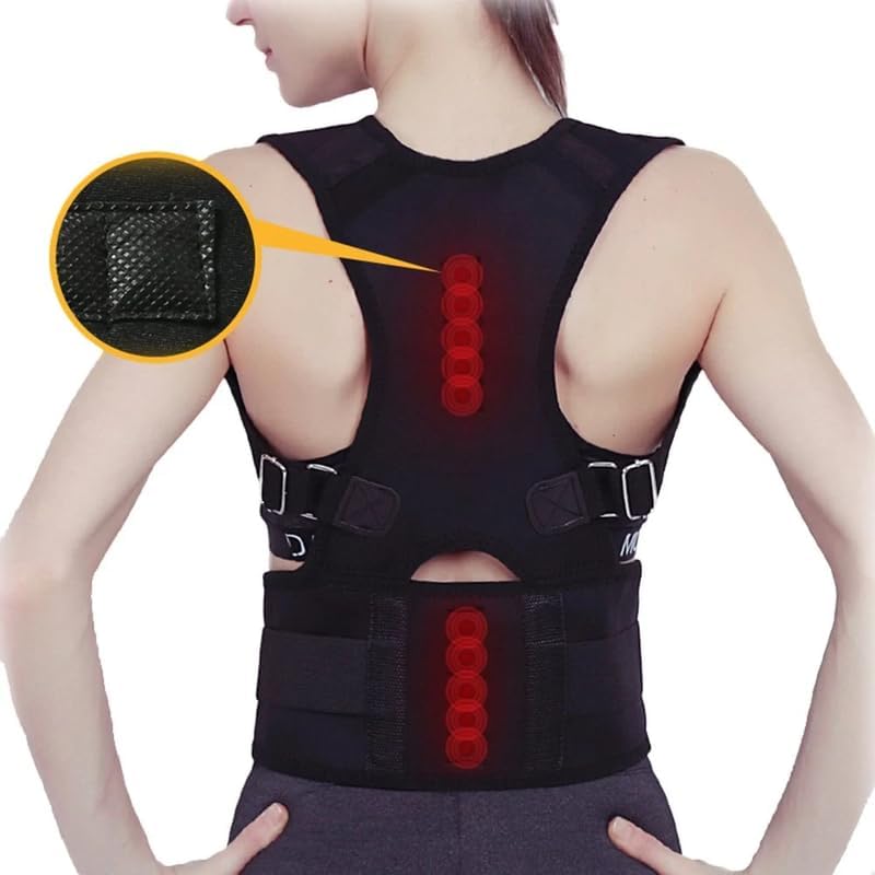 Posture Corrector - Magnetic Posture Corrector for Men & Women, Breathable & Adjustable Back Brace, Back Stretcher for Lower Back Pain Relief, Back & Shoulder Brace Belt - Image 4