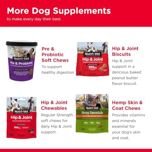 Nutri-Vet Hip & Joint Dog Supplement, 500mg Glucosamine, 75 Count - Image 7