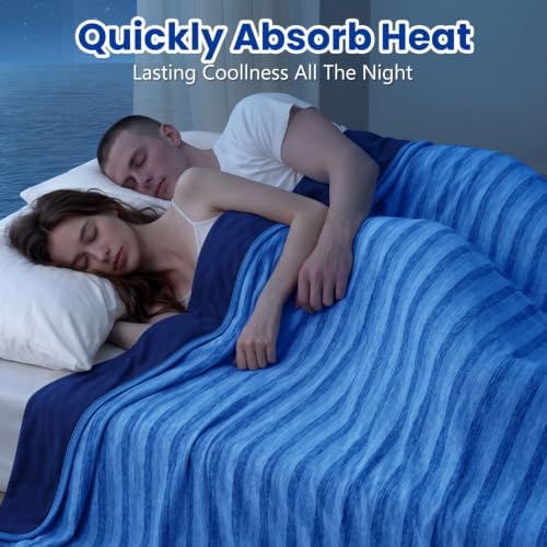 GOHERO Cooling Blanket for Hot Sleepers Cold Summer Blanket Throw 100"x90" - Image 2