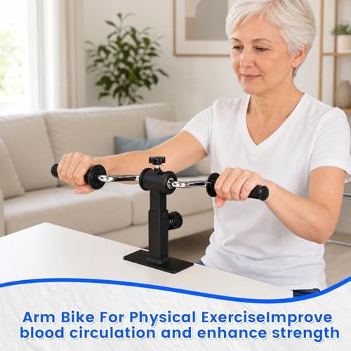 Arm Bike for Physical Therapy, Hand Bike Pedal Exerciser, Portable Arm Exercise Equipment for Arm and Shoulder Workout, Desktop Clamp Design, Suitable for Tabletops 0.4-1.95 in Thick - Image 2