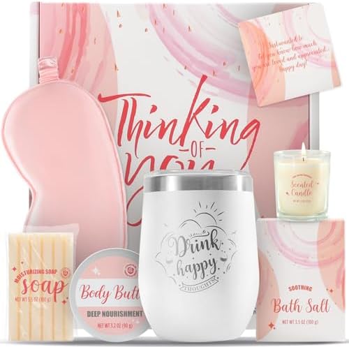 Body & Earth Gifts for Women Rose Spa Gift Sets for Birthday, 8 Pcs Gift for Women, Self Care Kit for Tumbler, Eye Mask, Mothers Day Gifts - Image 7