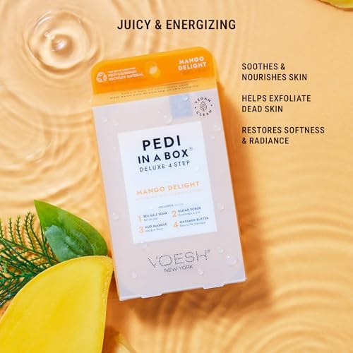 VOESH Pedi in a Box 4 Step, Pedicure Set, At-Home Pedicure, DIY Pedi, Foot Treatment, Pedicure Supplies, Foot Scrub, Foot Spa, Foot Care, Foot Therapy - Image 3