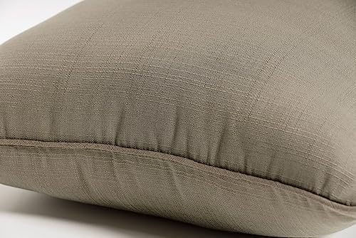 Pillow Perfect Forsyth Solid Indoor/Outdoor Lumbar Pillow Plush Fill, Weather and Fade Resistant, Lumbar - 11.5" x 18.5", Brown, 2 Count - Image 2