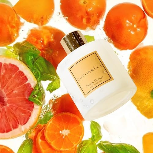 COCORRÍNA Reed Diffuser - Tuscan Orange 6.7 fl oz Reed Diffuser with Sticks, Home Bedrrom Bathroom Shelf Decor - Image 3