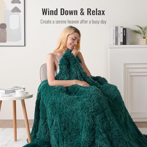 Uttermara Shaggy Weighted Blanket for Adults Queen Size, 20lbs 60"x80" - Image 4
