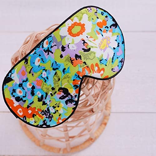Maxfeel 100% Pure Silk Eye Mask - Sleep Eye Cover in Printed Colors (#17) - Image 5