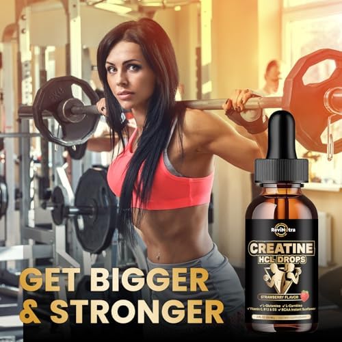 Creatine HCL Liquid Drops for Men & Women, 1500mg Liquid Creatine Hydrochloride, High Absorption, 2 Fl Oz Strawberry Flavor - Image 7