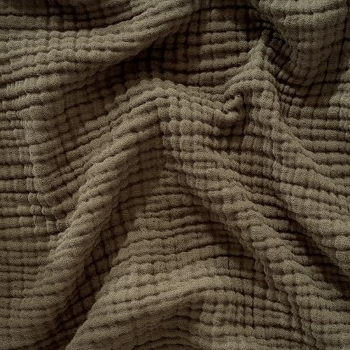 Muslin Blanket - Pure 100% Turkish Cotton Airy Soft Light Versatile Gauze Throw Blanket for Bed, Couch, Sofa (Khaki Green, Twin XL Size (71" x 95" inch)) - Image 6