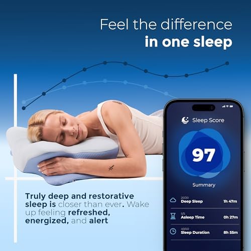 Derila Ergo Pillowcase Cervical Neck Pillow for Sleeping Pillow Case Contour Memory Foam Pillows for Back, Side Sleeper (Pillowcase - 21.25 x 14.17 x 4.72 in) Pillow Case only - Image 3