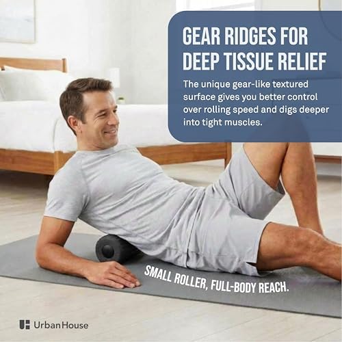 Travel Mini Foam Roller for Deep Tissue Massage - Ultralight Portable Back Roller size 3.5" x 3.5" x 7" for Back Pain Relief, Neck, Legs & Muscle Recovery - Compact Foam Roller for Gym, Office, Travel - Image 3