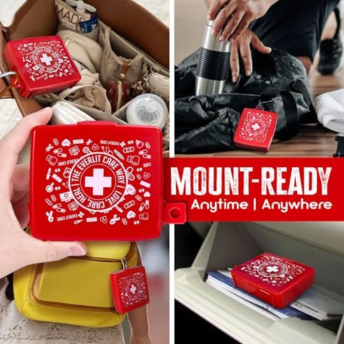 EVERLIT Pocket-Aid Mini First Aid Kit | Compact, Portable Hard-Shell Cases of 50 Items | Cuts, Scrapes, Wound Care Essentials for Travel, Outdoor, School, Camping, Home, Office (48 Packs | 2400 Pcs) - Image 3