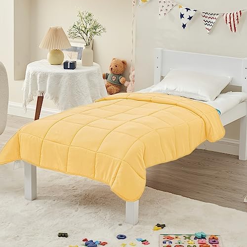 yescool Weighted Blanket (5 lbs, 36" x 48", Yellow) Cooling Heavy Blanket, Perfect for 40-60 lbs, Breathable Throw Blanket Gifts with Premium Glass Bead, Machine Washable - Image 5