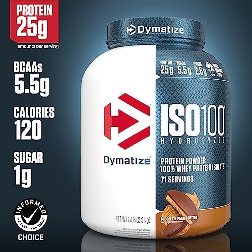 Dymatize ISO100 Protein Powder, 100% Whey Isolate, Chocolate Peanut Butter - Image 2