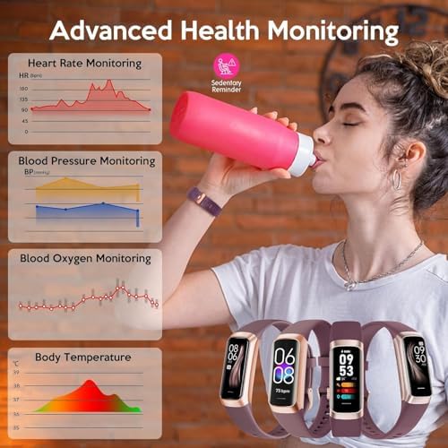 Fitness Tracker,2025 Smart Watch with Blood Pressure Heart Rate & Sleep Monitor IP67 Waterproof Step Calorie Counter Pedometer Fitness Activity Watch for Men Women Android iOS Phone (Purple) - Image 3