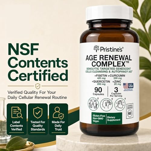 PRISTINE'S Age Renewal Senolytic Autophagy Capsules, NSF Certified, Vegan - Image 2