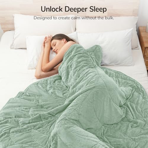 Weighted Blanket for Adults 10 lbs,60" x 78" washable Blankets, Sage Green - Image 4