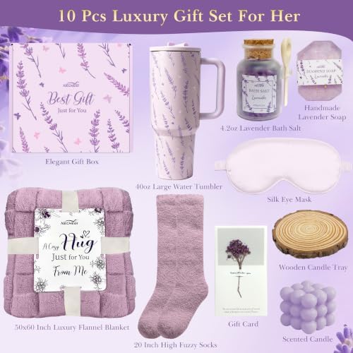 Birthday Gift Basket for Women, NECHEGI Luxury Spa Gift Set for Her - Image 2