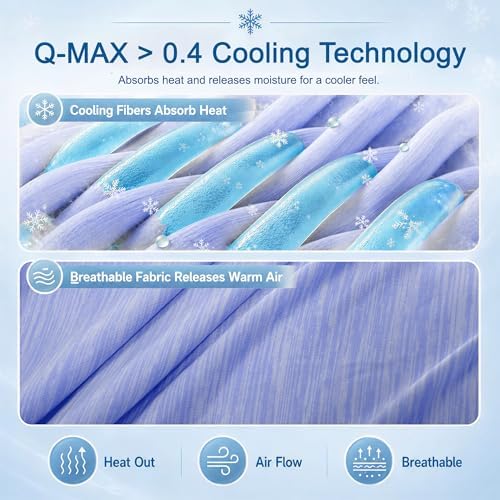 King Size Cooling Blanket for Hot Sleepers - Lightweight Breathable Cool Cold Blanket - Keep Cool for Night Sweats, Soft Thin Ice Blankets for Bed Couch Sofa, (Purple, 90"x108") - Image 7
