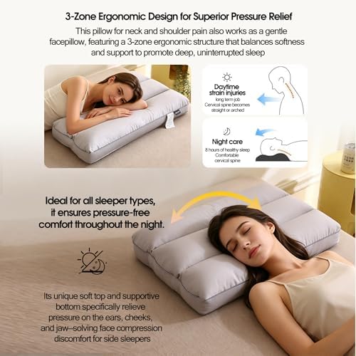 Side Sleeper Cervical Neck Support Pillow, Down Alternative Hotel Quality - Image 7