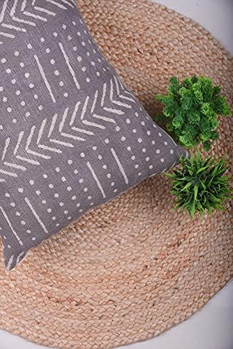 Trade Star 14 x 36 Lumbar 100% Cotton Pillow Cover Modern Pillow Case Rustic Back Rest Support Cushion Case Mudcloth Accent Farmhouse Fall Decor Cushion Cover (Grey (Snow) - Image 4