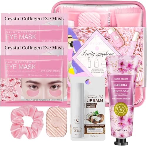 Gifts for Women Skin Care Set, 11 Pcs Skincare Kit For Women Gift Complete Travel -Size Spa Kit Skincare Gift Set Teens Birthday Galentines Day Party Favors Valentines Mothers Day Gift by ZKONLYBEAUTY